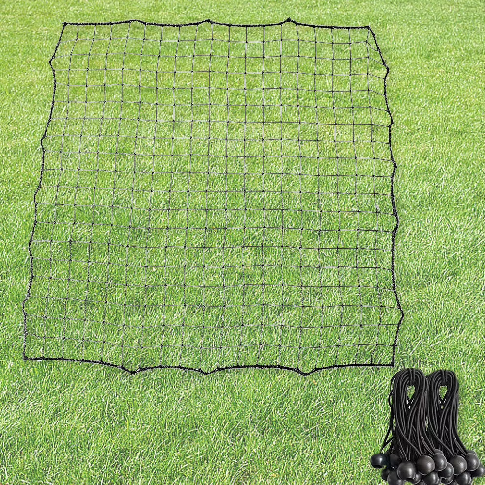 Soccer Rebounder Net with 20 Elastic Ropes Soccer Bounce Back Net Rebound Net Training Aid for Kids Teens & Adults