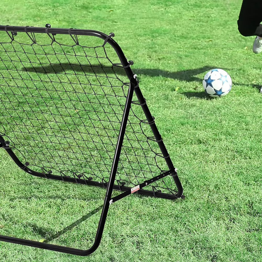 Soccer Rebounder Net with 20 Elastic Ropes Soccer Bounce Back Net Rebound Net Training Aid for Kids Teens & Adults